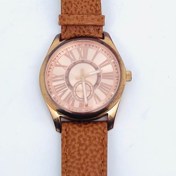 LADIES BRONZO Italia 39mm Rose Gold Tone Leather Strap Watch - Picture 1 of 5